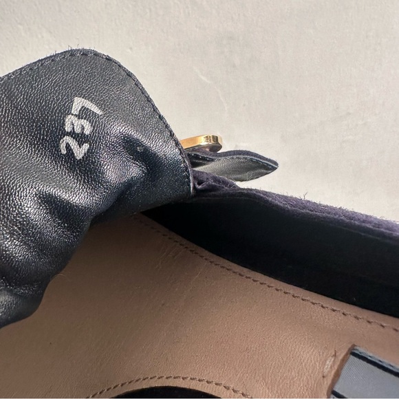 Prada Suede Fringe Buckle Chunky Loafer Heels - Picture 10 of 10